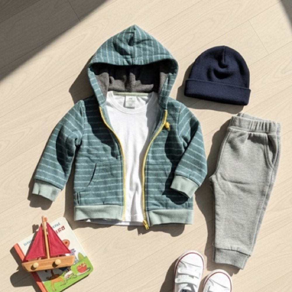Tommy Bahama Teal Striped Kids Hoodie - Picture 1 of 5
